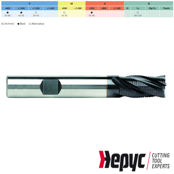 Hepyc ruwfrees HSSE TIALN Weldon 6Z 32mm