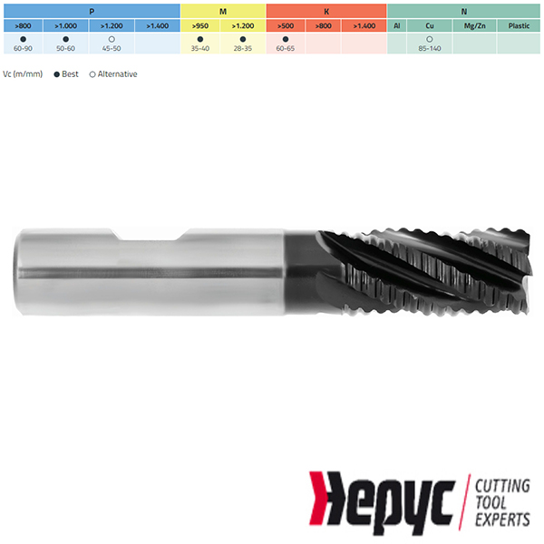 Hepyc ruwfrees HM TIALN Weldon 4Z 16mm