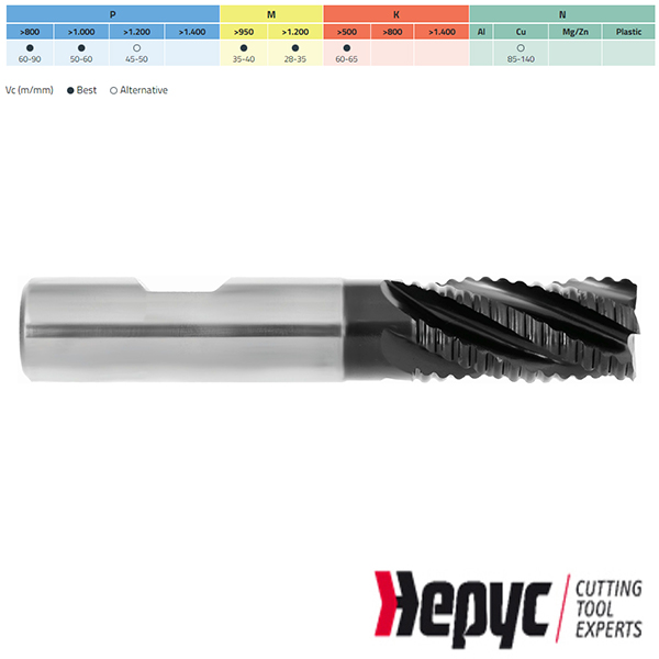 Hepyc ruwfrees HM TIALN Weldon 5Z 28mm