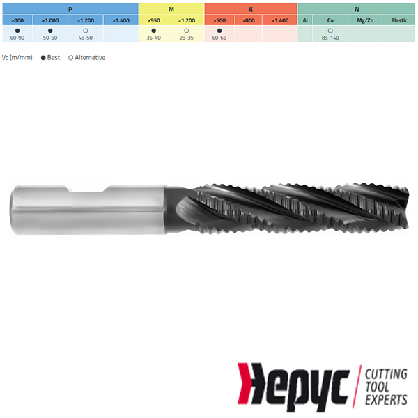 Hepyc ruwfrees lang HM Tialn Weldon 4Z 20mm