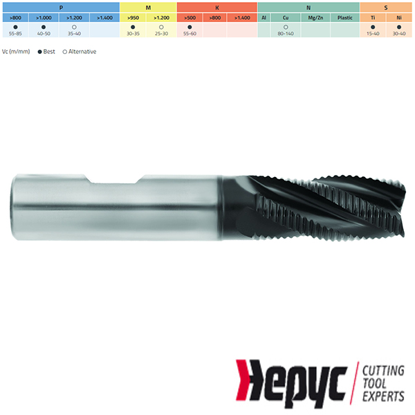 Hepyc ruwfrees fijn HM TIALN Weldon 4Z 20mm