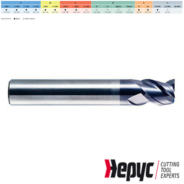 Hepyc universeelfrees HM Tialn 45gr 3Z 10mm