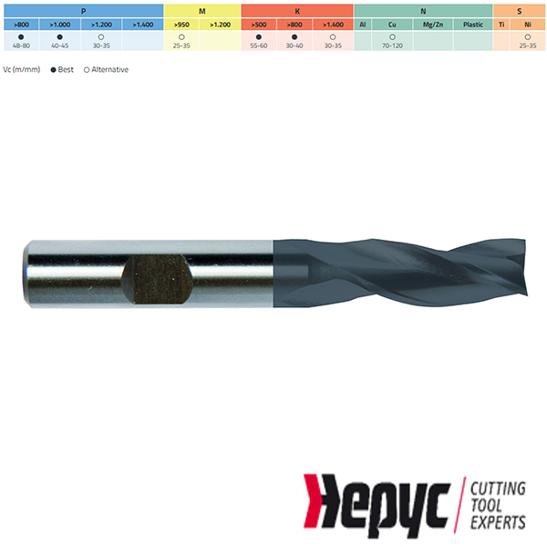 Hepyc univ.frees lang HSSE TIALN Weldon 3Z/16x92mm