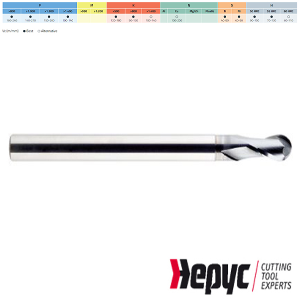 Hepyc Radiusfrees HM ALCrN XXL 2Z/30 10mm
