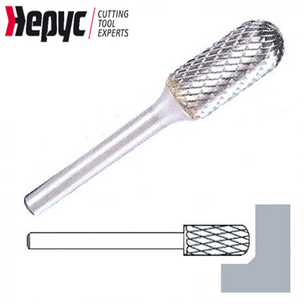 Hepyc stiftfrees bol cilindrisch HM 6x8mm L=19mm