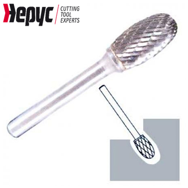 Hepyc stiftfrees druppelvorm HM 3x3mm L=6mm