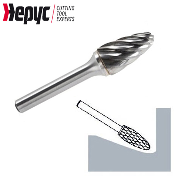 Hepyc stiftfrees kegel Alu 6x12mm L=25mm