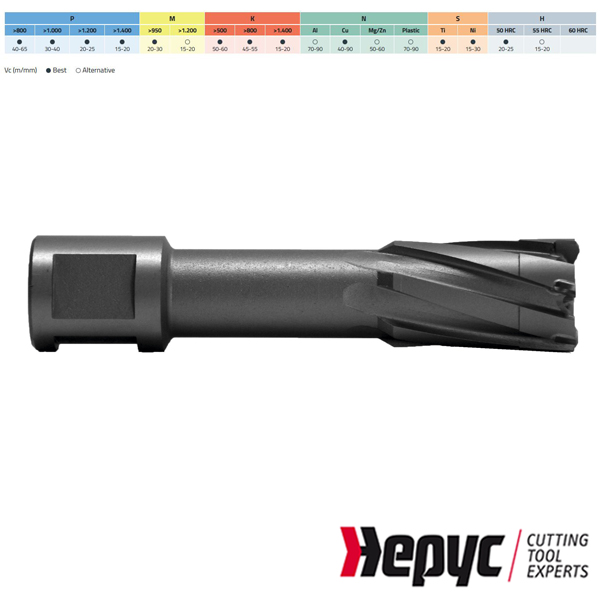 Hepyc Kernboor HSS-HM 23x50mm Weldon
