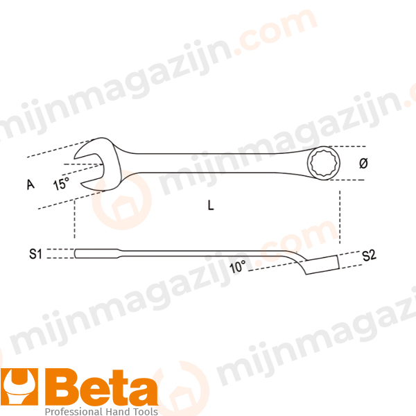 Beta 42/S15 set-15 ringsteeksleutels 6 t/m 32 - Afbeelding 3