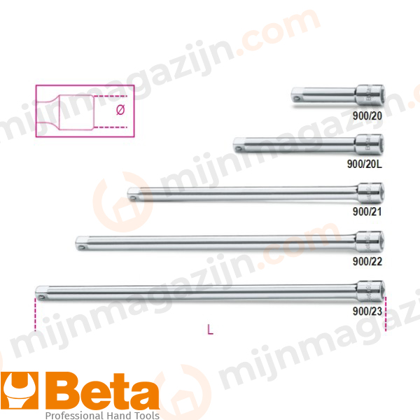 Beta 900/C11Z dopsleutelset 1/4 39 delig - Afbeelding 9