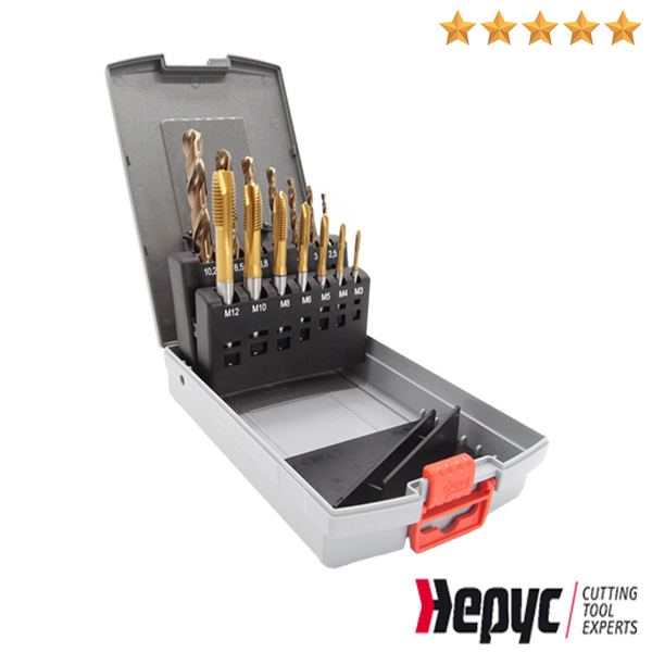 Hepyc HSSCO TIN+ Boor-Tapset M3-M12 14-dlg