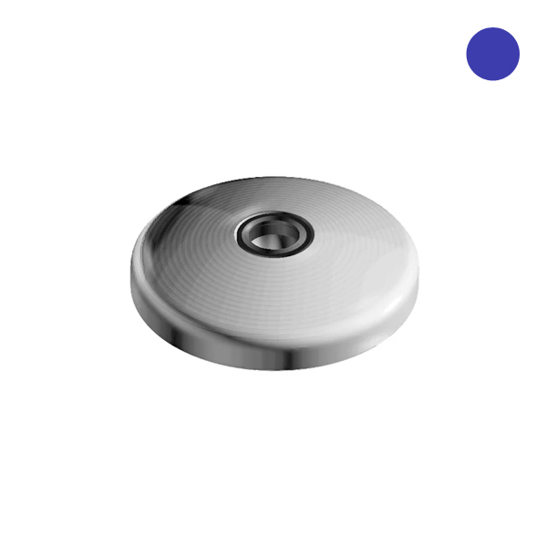 Stelvoet RVS 080x33mm kogel 15mm antislip