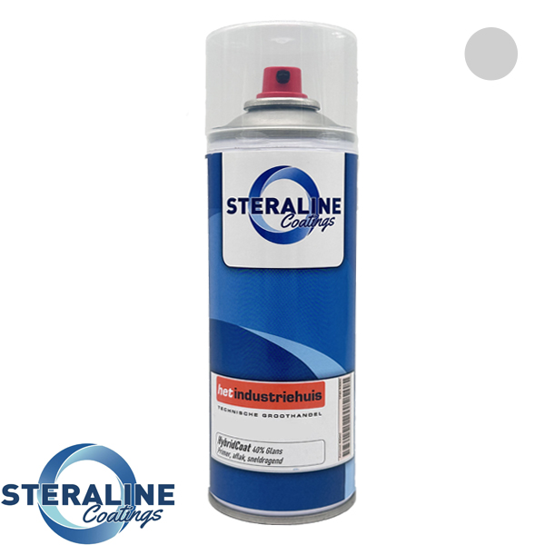 Steraline RAL9006 Hoogglans Wit Aluminium 400ml