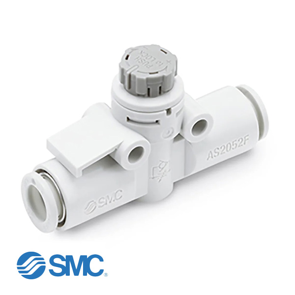 SMC AS1002F-04A snelheidsregelventiel 4mm inline