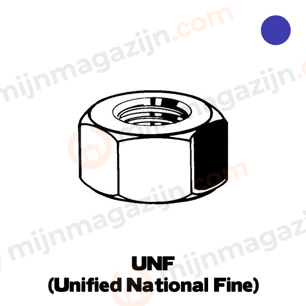 Zeskantmoer UNF LH links 7/16 RVS A4