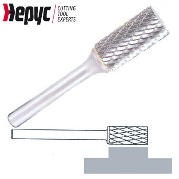 Hepyc stiftfrees cil.vlakke kop HM 6x8mm L=19mm