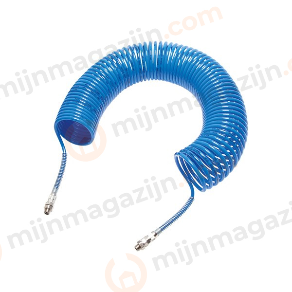 Spiraalslang PU blauw 12×8 8M 3/8 draaibaar