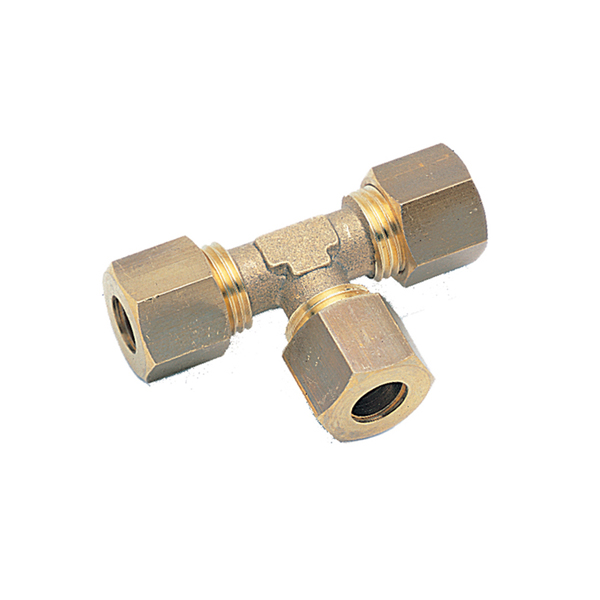 T-koppeling 6mm messing TK-U -6