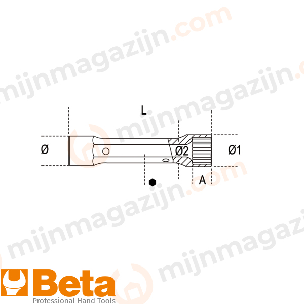 Beta 930 pijpsleutel zwaar 12k 12x13mm - Afbeelding 2