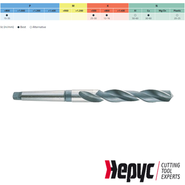 Hepyc Morsekonusboor HSS MK3 DIN345N 25.50mm