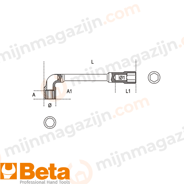 Beta 937-S11 gebogen pijpsleutel-set 6-12k 11 delig - Afbeelding 5