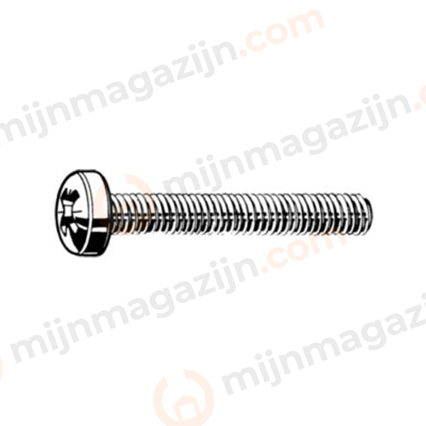 Bolcilinderkop met kruisgleuf DIN7985