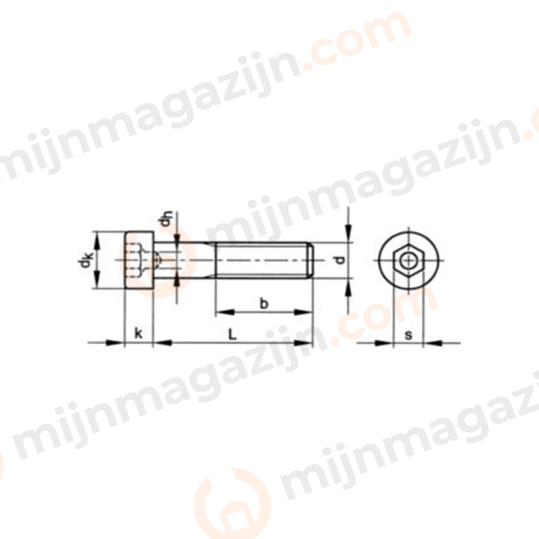 D6912 LCK-SCHR BZK M20X80 RVS A4